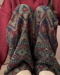 Grandma Aesthetic Patterned Pants