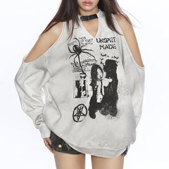 Outta Town Cut Out Graphic Sweatshirt