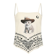 Wild West Kitty Bandana Top