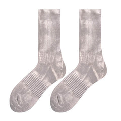 Tie-Dye Effect Ribbed Socks