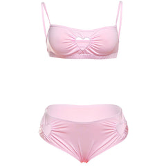Pink Heart Cutout Lingerie Set