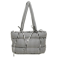 Puffer Striped Shoulder Bag