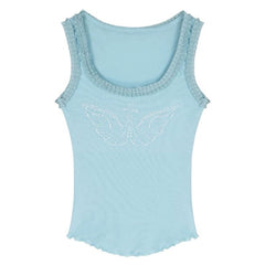 Rhinestone Angel Wings Tank Top