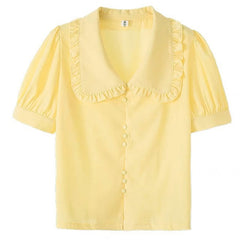 Soft Girl Frill Collar Blouse