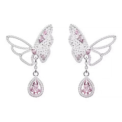 Sparkling Butterfly Drop Earrings