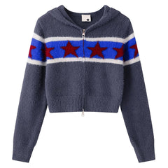 Retro American Knit Hoodie