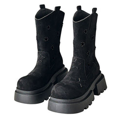 Star Cut-Out Platform Boots