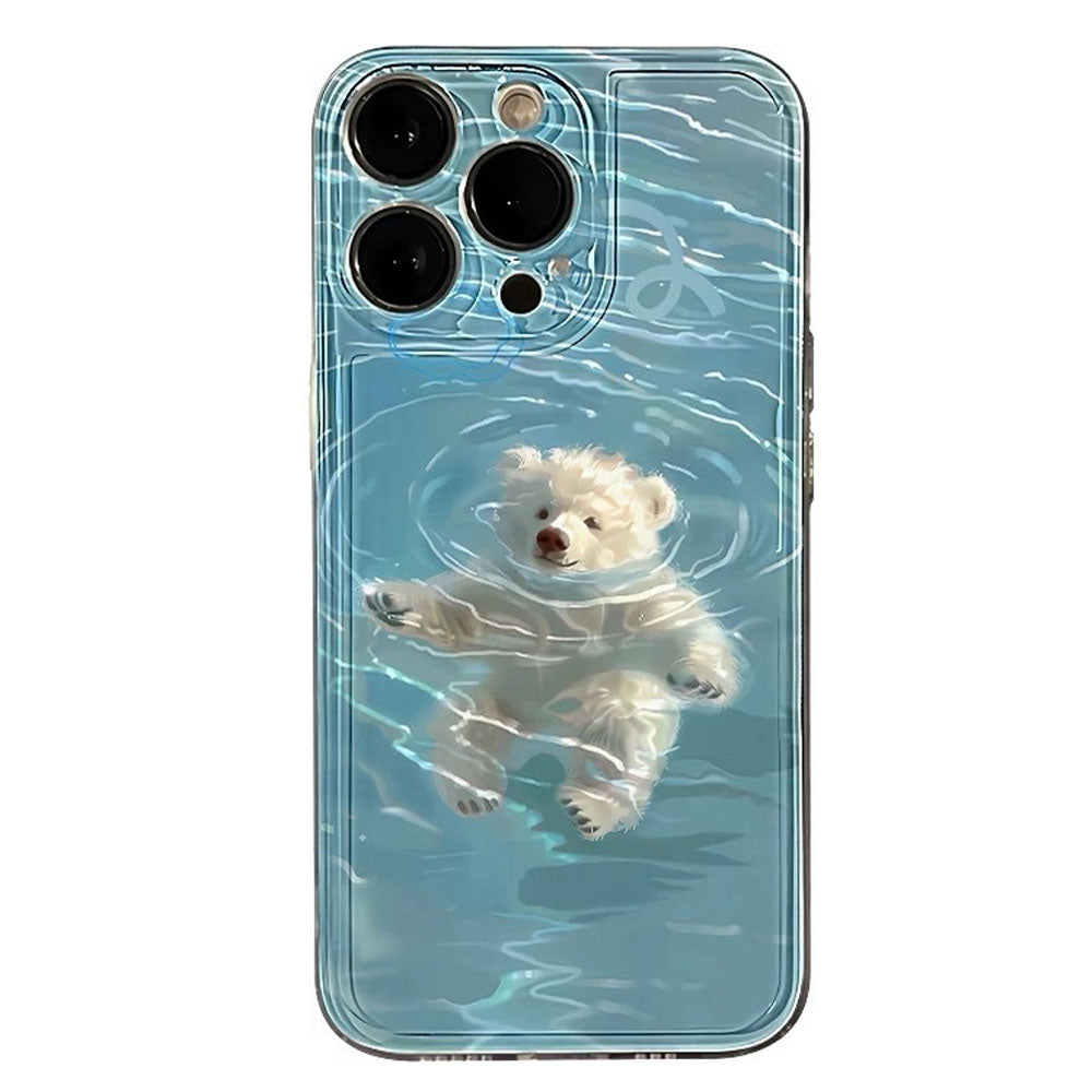 Swimming Bear iPhone Case