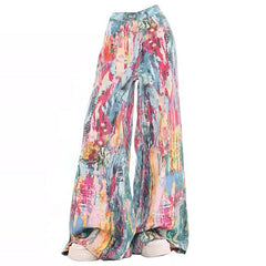 Tie-Dye Wide-Leg Jeans