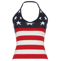USA Stars & Stripes Halter Top