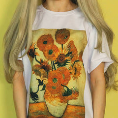 Van Gogh Sunflowers Tee, M