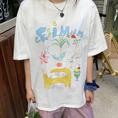 Whimsical Doodle Graphic Tee