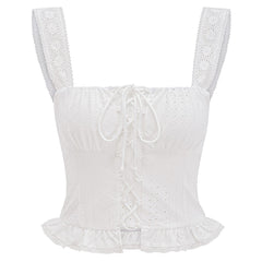 Flirty Babe Lace Up Corset Top