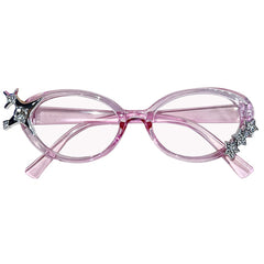 Y2K Rhinestone Stars Oval Glasses