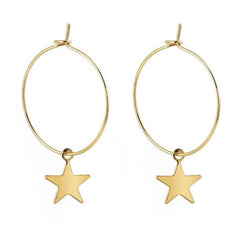 Star Girl Hoop Earrings