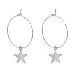 Star Girl Hoop Earrings